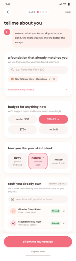 tell me about you: shade, budget, what you own